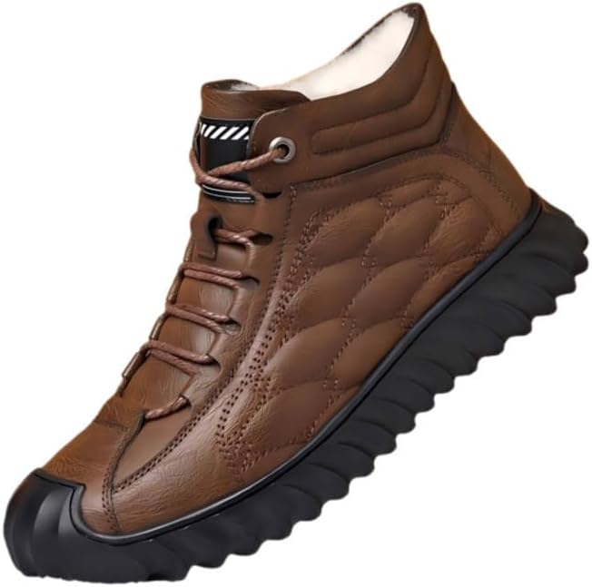 Мужские зимние плюшевые ботинки Minlaidian 2025 года - теплые высокие короткие ботинки с резиновой подошвой, сцепление с льдом и снегом, повседневная спортивная обувь для холодной погоды, коричневый
Мужские зимние плюшевые ботинки Minlaidian 2025 года - теплые высокие короткие ботинки с резиновой подошвой, сцепление с льдом и снегом, повседневная спортивная обувь для холодной погоды, коричневый