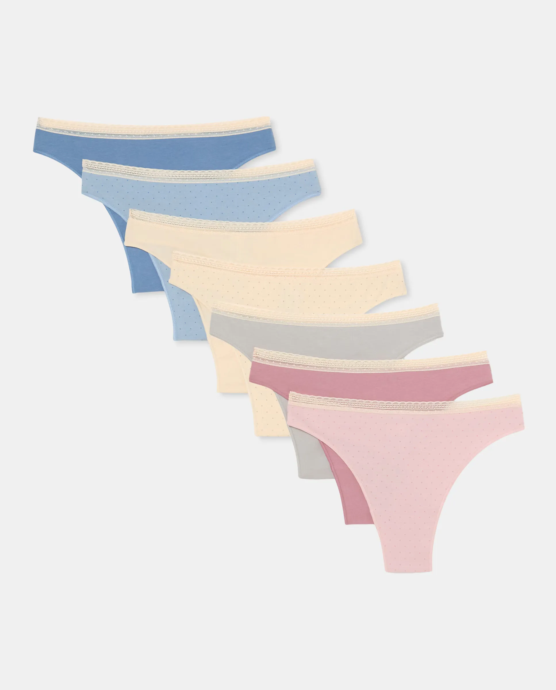 Набор из семи хлопковых трусиков-танга Énfasis, мультиколор
Набор из семи хлопковых трусиков-танга Énfasis, мультиколор