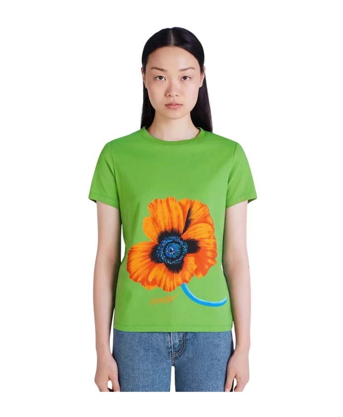Зеленая футболка с цветочным узором Kenzo, зеленый
Зеленая футболка с цветочным узором Kenzo, зеленый