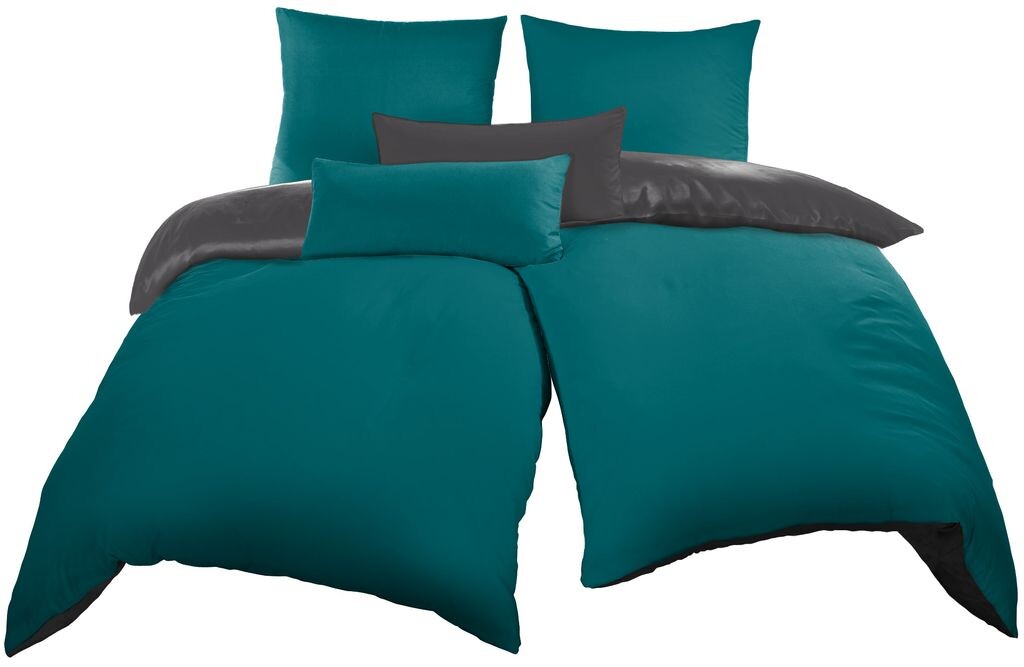 Постельное белье 135х200 см + 40х80 см однотонное пепельно-серый антрацит двусторонняя микрофибра One-Home