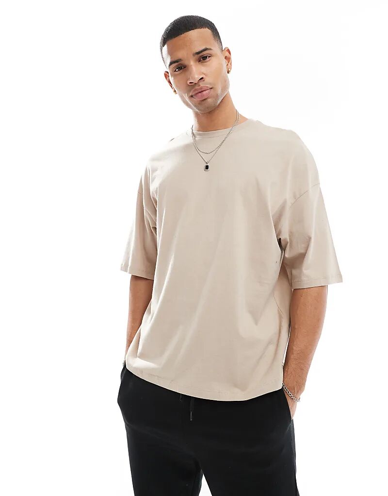 Футболка свободного кроя бежевого цвета ADPT
Футболка свободного кроя бежевого цвета ADPT