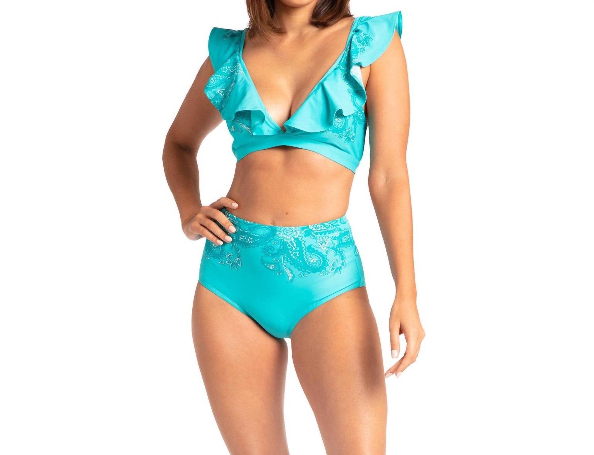 Топ бикини с рукавами-рюшами и завязками St Pete Cabana Life, St Pete
Топ бикини с рукавами-рюшами и завязками St Pete Cabana Life, St Pete