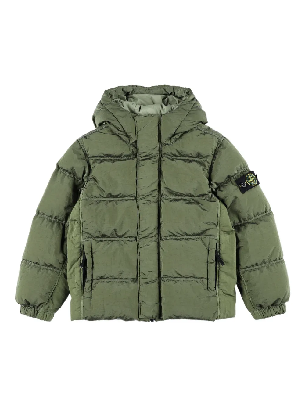 Стеганый пуховик Stone Island Junior, зеленый
Стеганый пуховик Stone Island Junior, зеленый