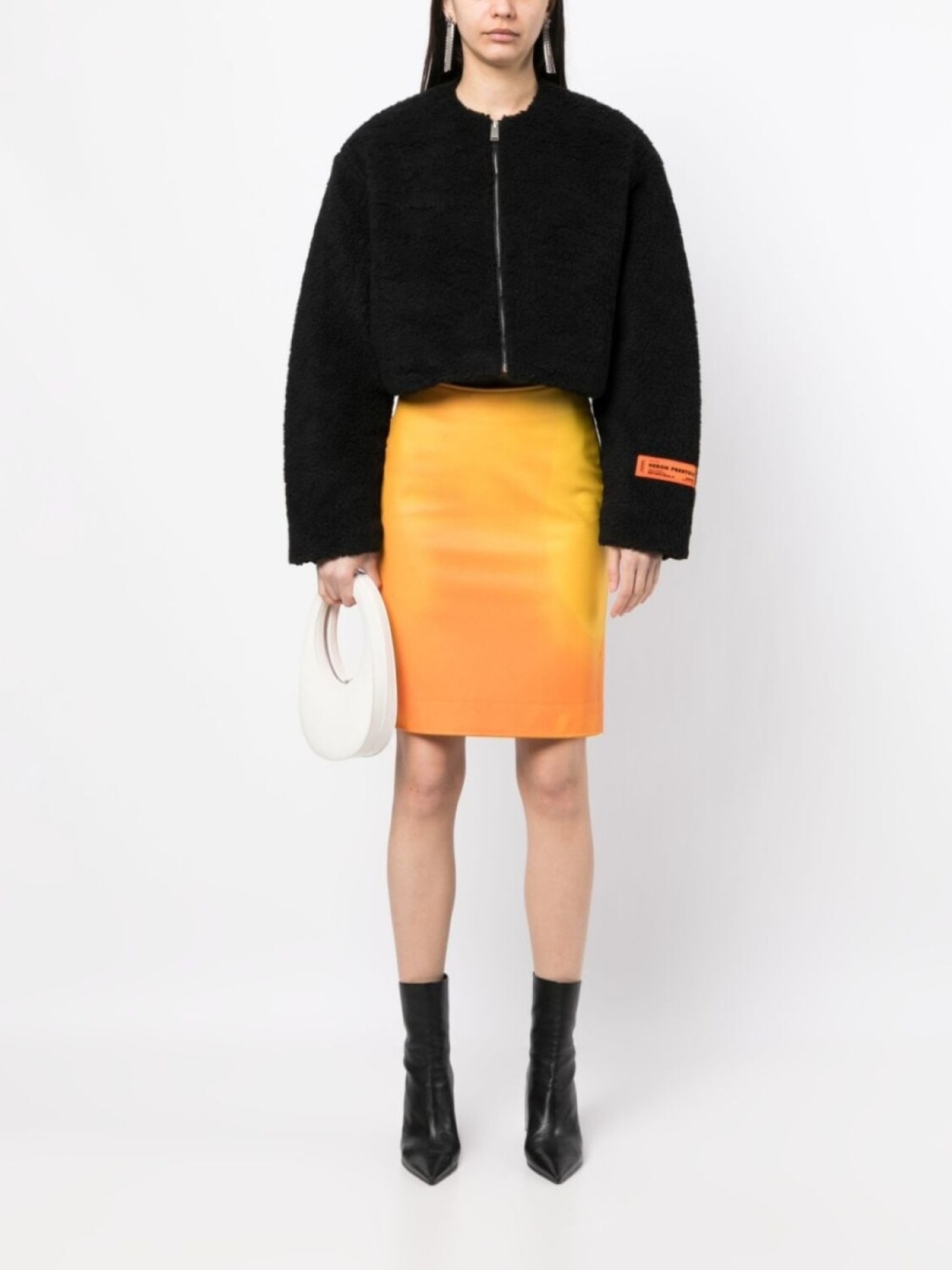 Heron Preston флисовая куртка на молнии, черный 
Heron Preston флисовая куртка на молнии, черный