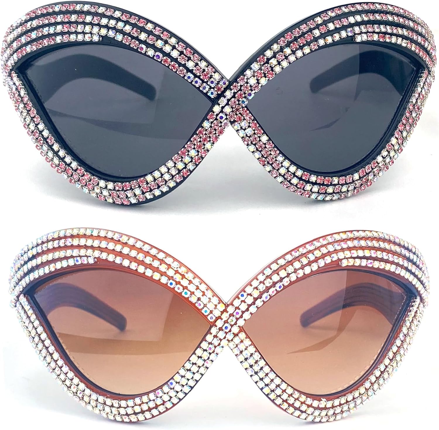 Большие солнцезащитные очки «кошачий глаз» со стразами для женщин, модные солнцезащитные очки с бриллиантами, винтажные сверкающие солнцезащитные очки с кристаллами mincl, 2pcs-black&brown
Большие солнцезащитные очки «кошачий глаз» со стразами для женщин, модные солнцезащитные очки с бриллиантами, винтажные сверкающие солнцезащитные очки с кристаллами mincl, 2pcs-black&brown
