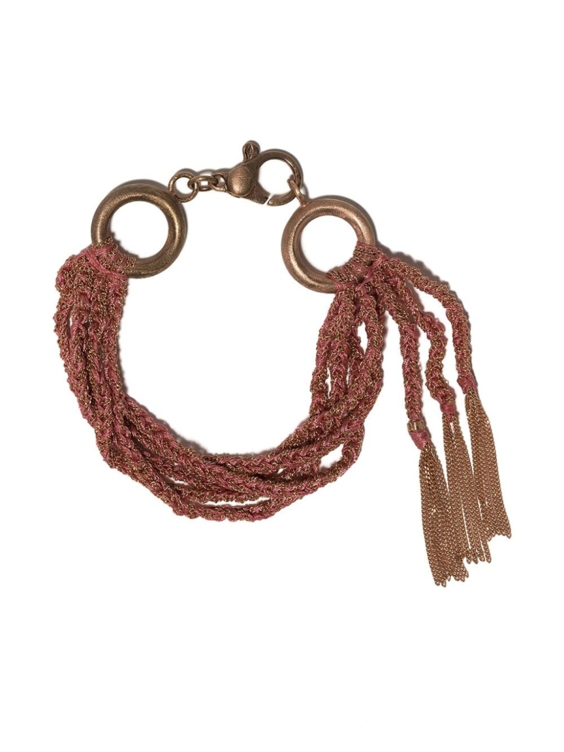 Многослойный браслет Lucky из розового золота Carolina Bucci, розовый 
Многослойный браслет Lucky из розового золота Carolina Bucci, розовый