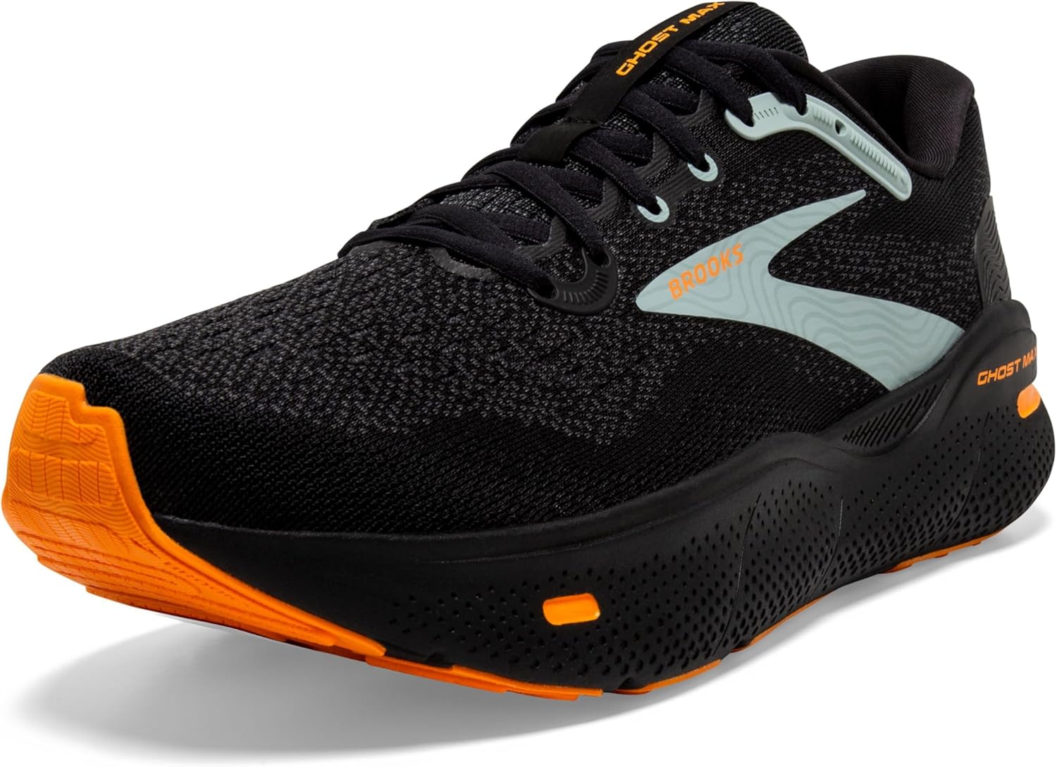 Мужские кроссовки Brooks Ghost Max Cushion для бега и ходьбы, нейтральная посадка, черный/оранжевый/голубой
Мужские кроссовки Brooks Ghost Max Cushion для бега и ходьбы, нейтральная посадка, черный/оранжевый/голубой