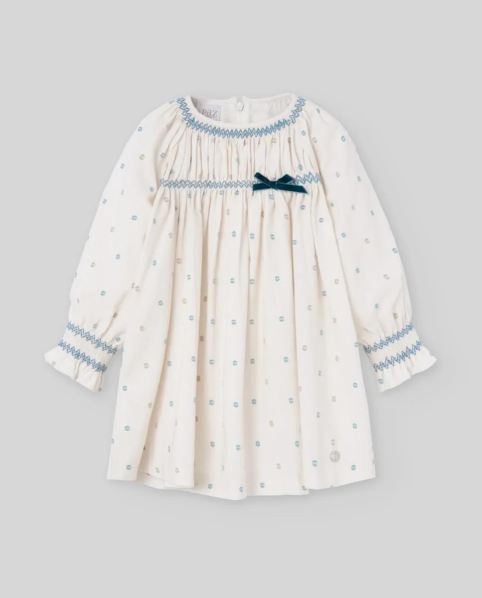 Детское платье из плюша коллекции Кинта Paz Rodríguez, белый
Детское платье из плюша коллекции Кинта Paz Rodríguez, белый