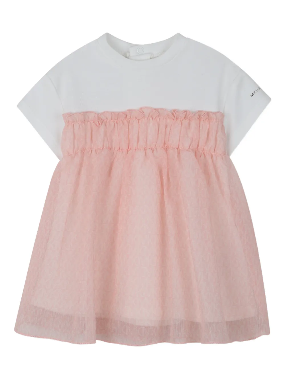 Платье с оборками и короткими рукавами Michael Kors Kids, белый
Платье с оборками и короткими рукавами Michael Kors Kids, белый