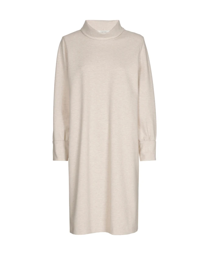 Бежевое платье из вискозной смеси с воротником-стойкой Marie Mãro, бежевый
Бежевое платье из вискозной смеси с воротником-стойкой Marie Mãro, бежевый