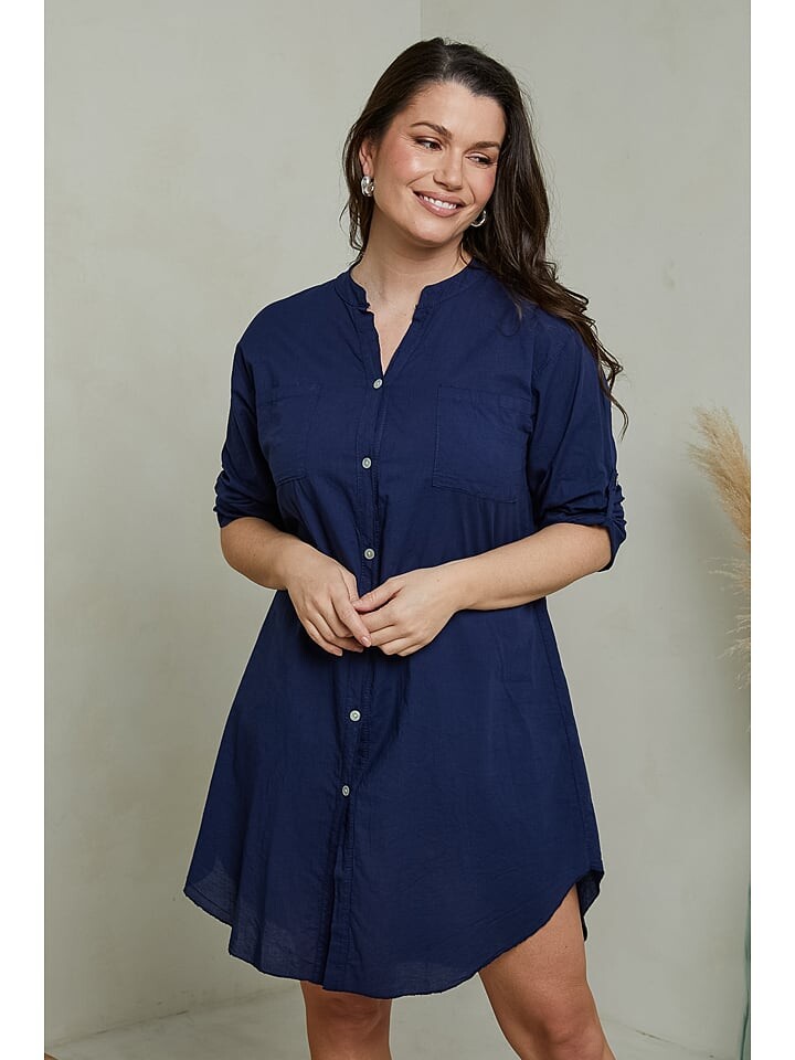 Длинное платье Curvy Lady, темно-синий 
Длинное платье Curvy Lady, темно-синий