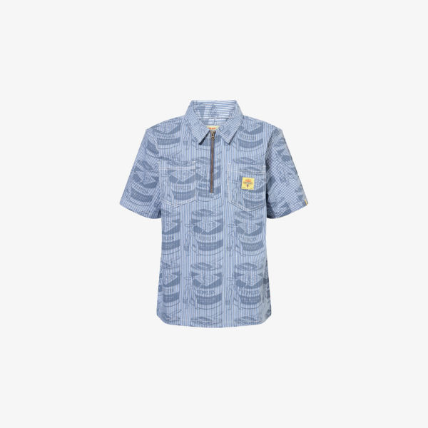 Рабочая рубашка Icecream в полоску с графическим принтом, синий
Рабочая рубашка Icecream в полоску с графическим принтом, синий