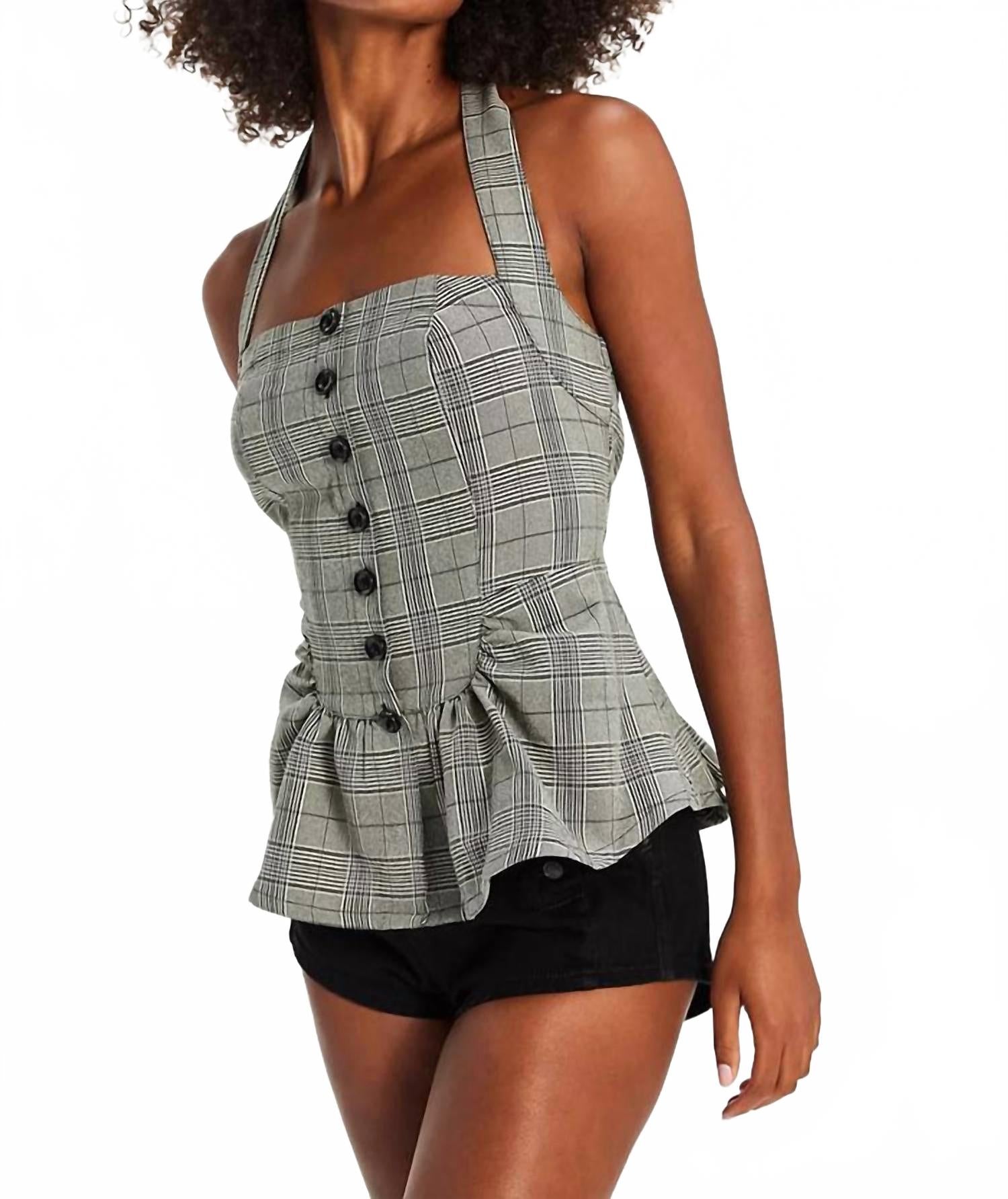 Анастасия Топ в клетку серый Free People
Анастасия Топ в клетку серый Free People