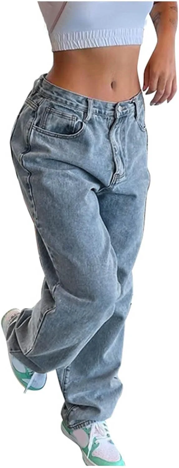 Джинсы для женщин Stretch Mid Waisted Denim Pants Y2k Paper Bag Wide Leg
Джинсы для женщин Stretch Mid Waisted Denim Pants Y2k Paper Bag Wide Leg