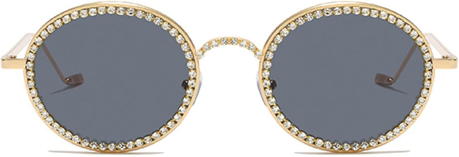 Роскошные солнцезащитные очки с кристальной оправой и блестящими бриллиантами для женщин, винтажные маленькие овальные солнцезащитные очки со стразами для мужчин, круглые очки в стиле хип-хоп mincl, Gold&gray
Роскошные солнцезащитные очки с кристальной оправой и блестящими бриллиантами для женщин, винтажные маленькие овальные солнцезащитные очки со стразами для мужчин, круглые очки в стиле хип-хоп mincl, Gold&gray