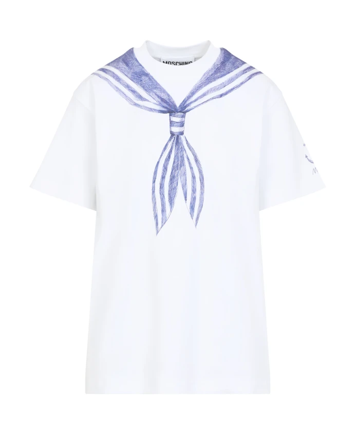 Белая футболка для женщин Moschino, белый
Белая футболка для женщин Moschino, белый