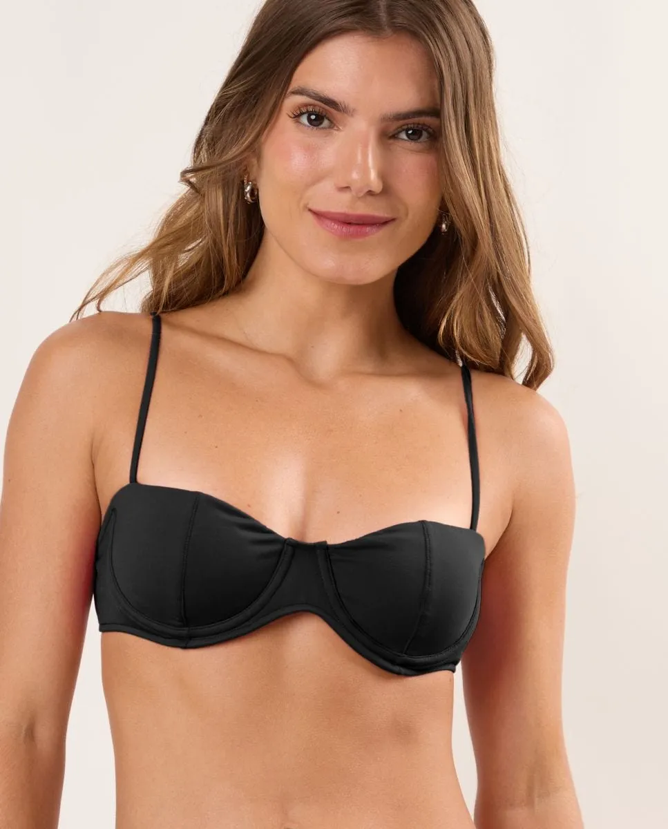 Простой мягкий верх-балконет бикини Río de Sol, черный
Простой мягкий верх-балконет бикини Río de Sol, черный