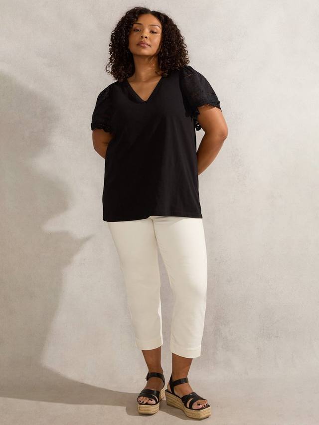 Топ с V-образным вырезом и рукавами Curve Angel Live Unlimited, Black
Топ с V-образным вырезом и рукавами Curve Angel Live Unlimited, Black