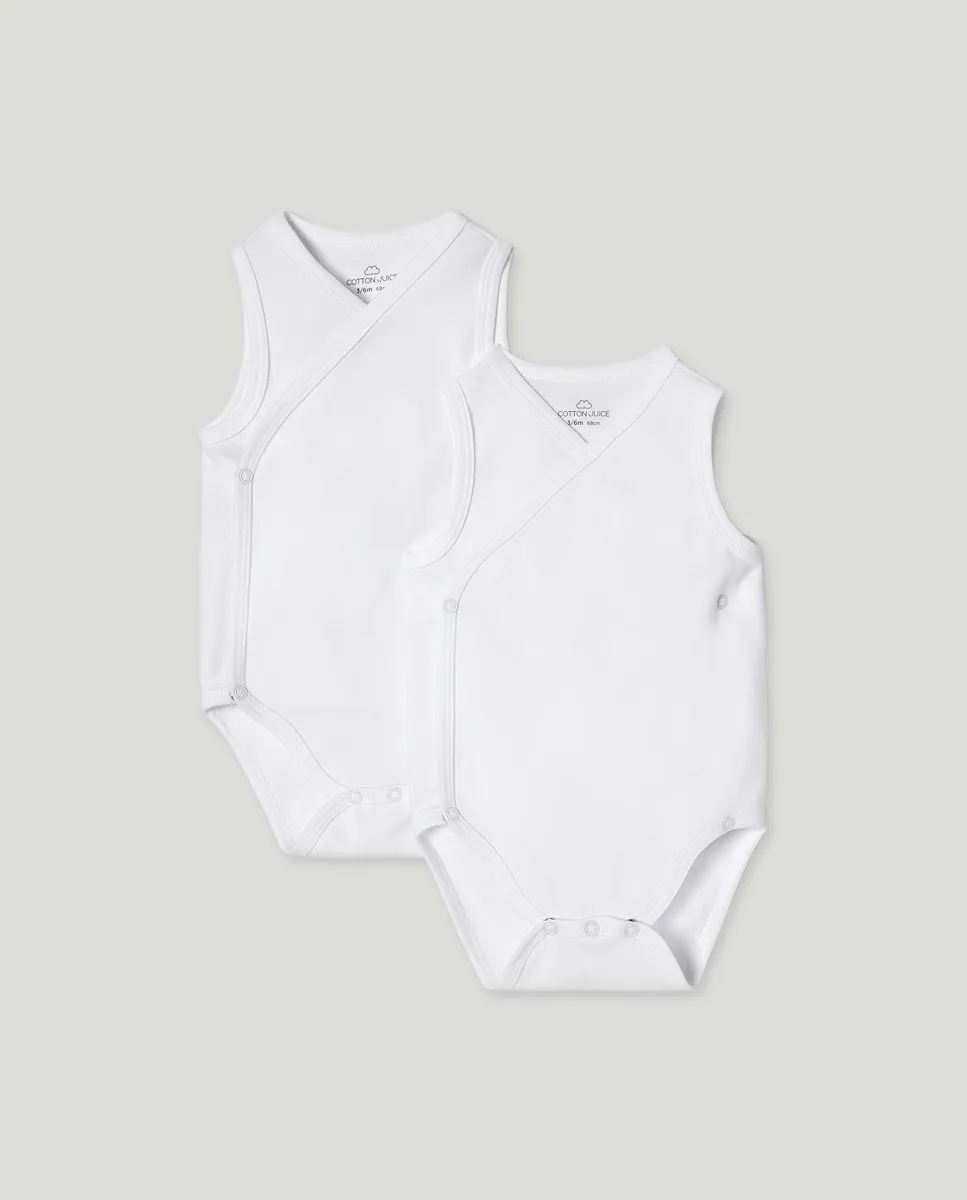 Набор из 2 безрукавных боди для новорожденного Cotton Juice, белый
Набор из 2 безрукавных боди для новорожденного Cotton Juice, белый
