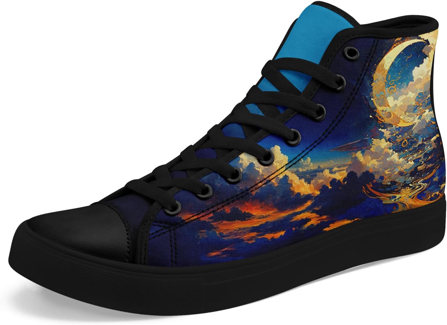 Высокие кеды AWSOLE из холщовой ткани для мужчин и женщин, модные, дышащие, на шнуровке, удобные, стильные кроссовки с рисунком звезд и луны, черный/красный/синий
Высокие кеды AWSOLE из холщовой ткани для мужчин и женщин, модные, дышащие, на шнуровке, удобные, стильные кроссовки с рисунком звезд и луны, черный/красный/синий