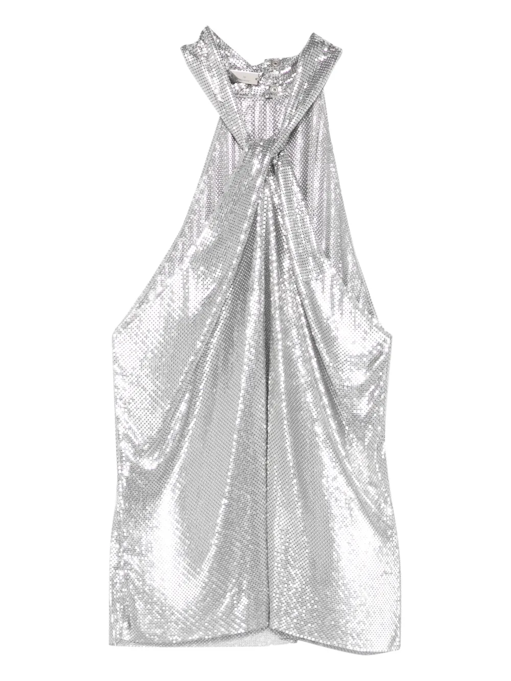 Блузка с вырезом халтер Rabanne, серебристый
Блузка с вырезом халтер Rabanne, серебристый