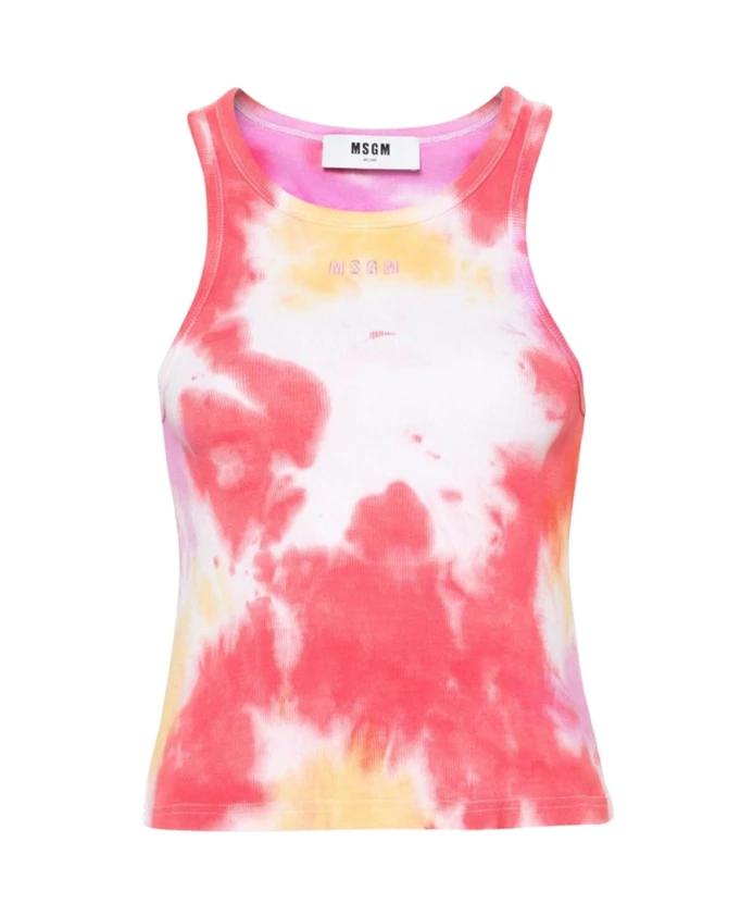 Топ в рубчик с рисунком в технике тай-дай Msgm, мультиколор
Топ в рубчик с рисунком в технике тай-дай Msgm, мультиколор