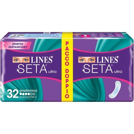 Lines Анатомический шелк, экстра-абсорбент, 32 шт. 
Lines Анатомический шелк, экстра-абсорбент, 32 шт.