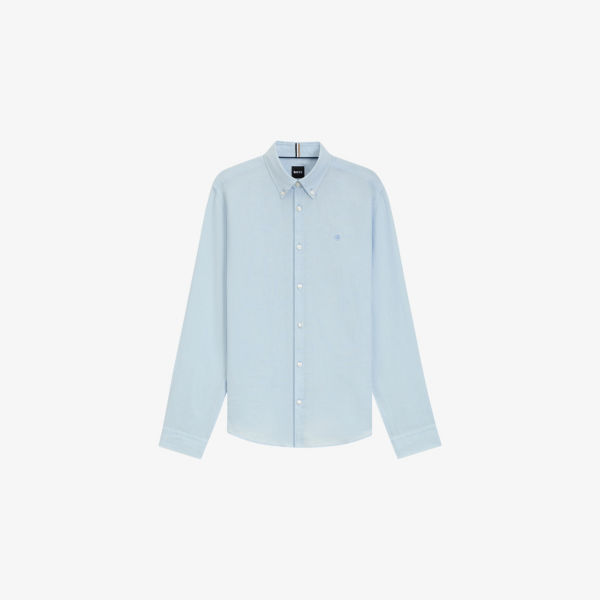 Рубашка Boss из льна прямого кроя с вышитым логотипом, мультиколор
Рубашка Boss из льна прямого кроя с вышитым логотипом, мультиколор