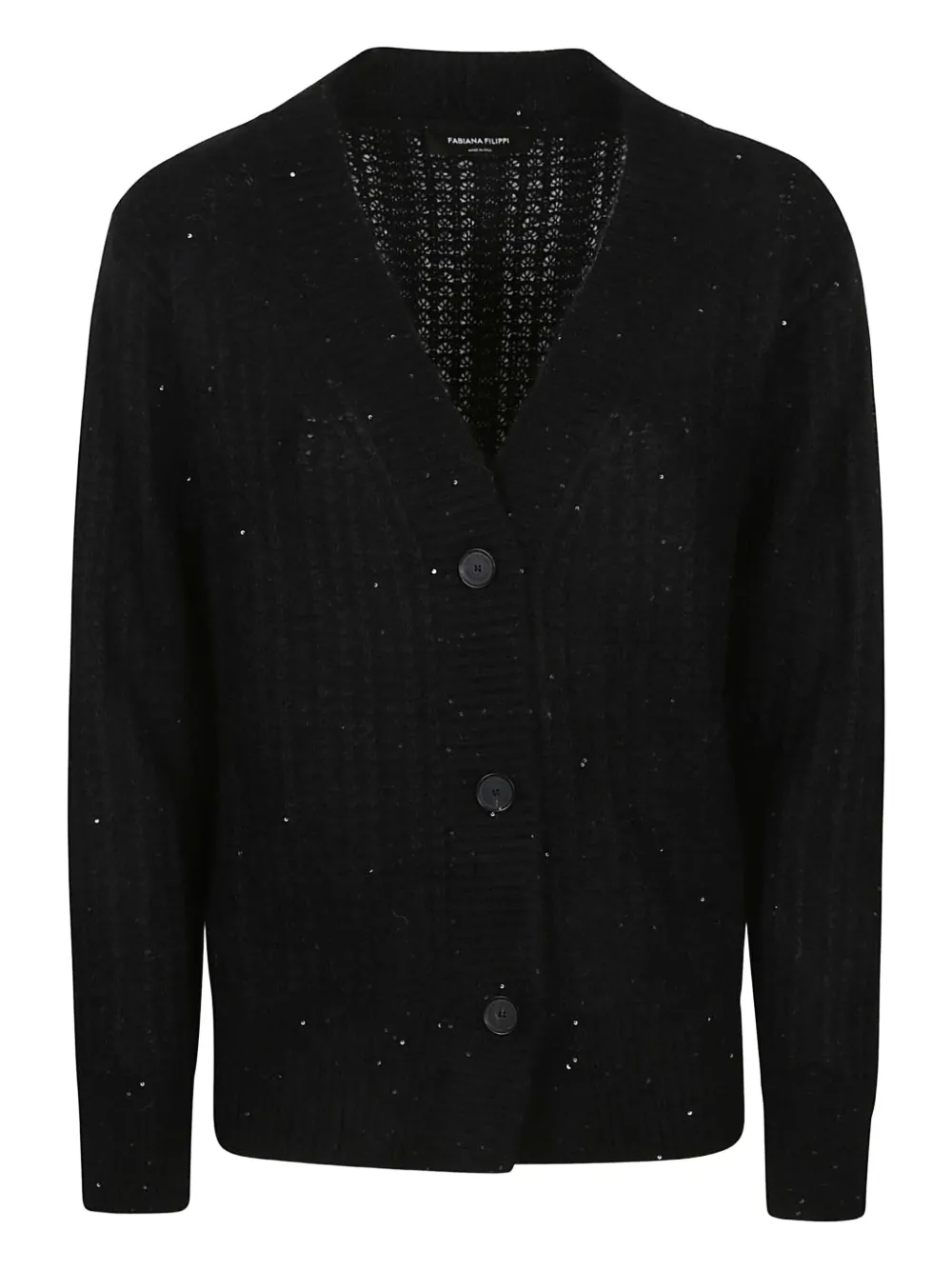 Кардиган с украшением из пайеток Fabiana Filippi, черный
Кардиган с украшением из пайеток Fabiana Filippi, черный