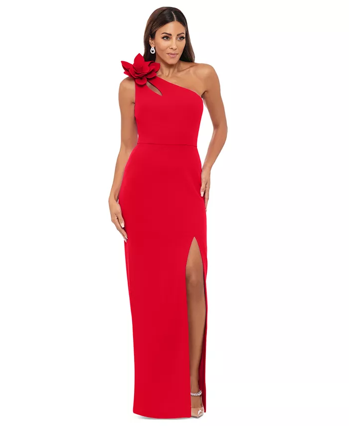 Женское платье с одним плечом, цветочным принтом и разрезом сбоку XSCAPE, красный
Женское платье с одним плечом, цветочным принтом и разрезом сбоку XSCAPE, красный