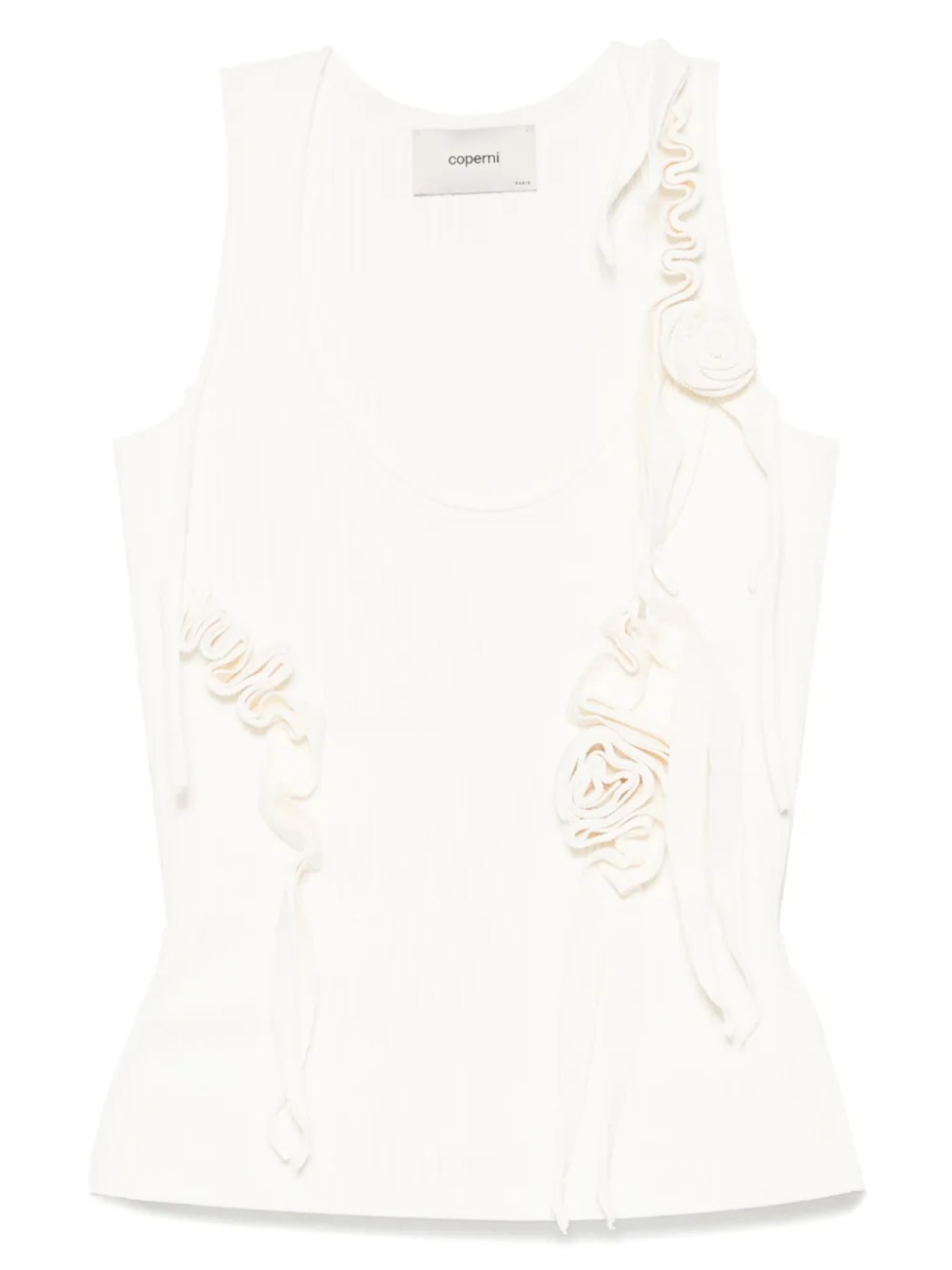 Coperni трикотажный топ без рукавов, белый
Coperni трикотажный топ без рукавов, белый