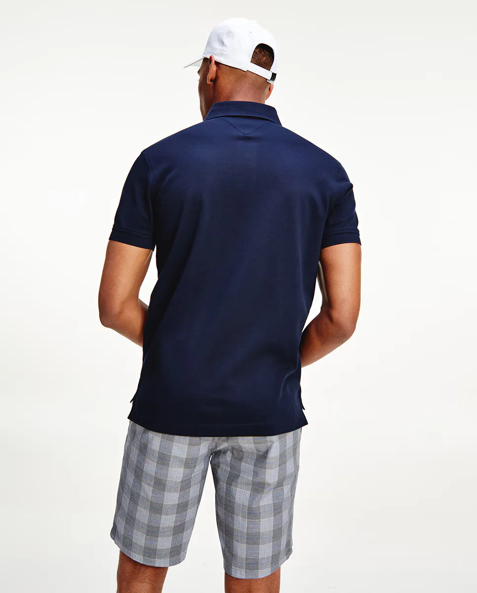 Мужская однотонная рубашка-поло темно-синего цвета с короткими рукавами обычного размера Tommy Hilfiger, темно-синий
Мужская однотонная рубашка-поло темно-синего цвета с короткими рукавами обычного размера Tommy Hilfiger, темно-синий