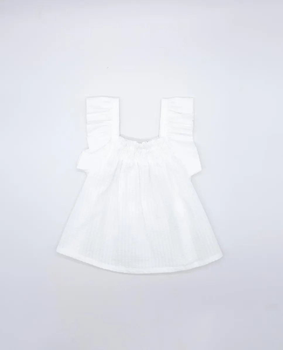 Блузка из хлопка для девочки с квадратным вырезом Fina Ejerique, белый
Блузка из хлопка для девочки с квадратным вырезом Fina Ejerique, белый