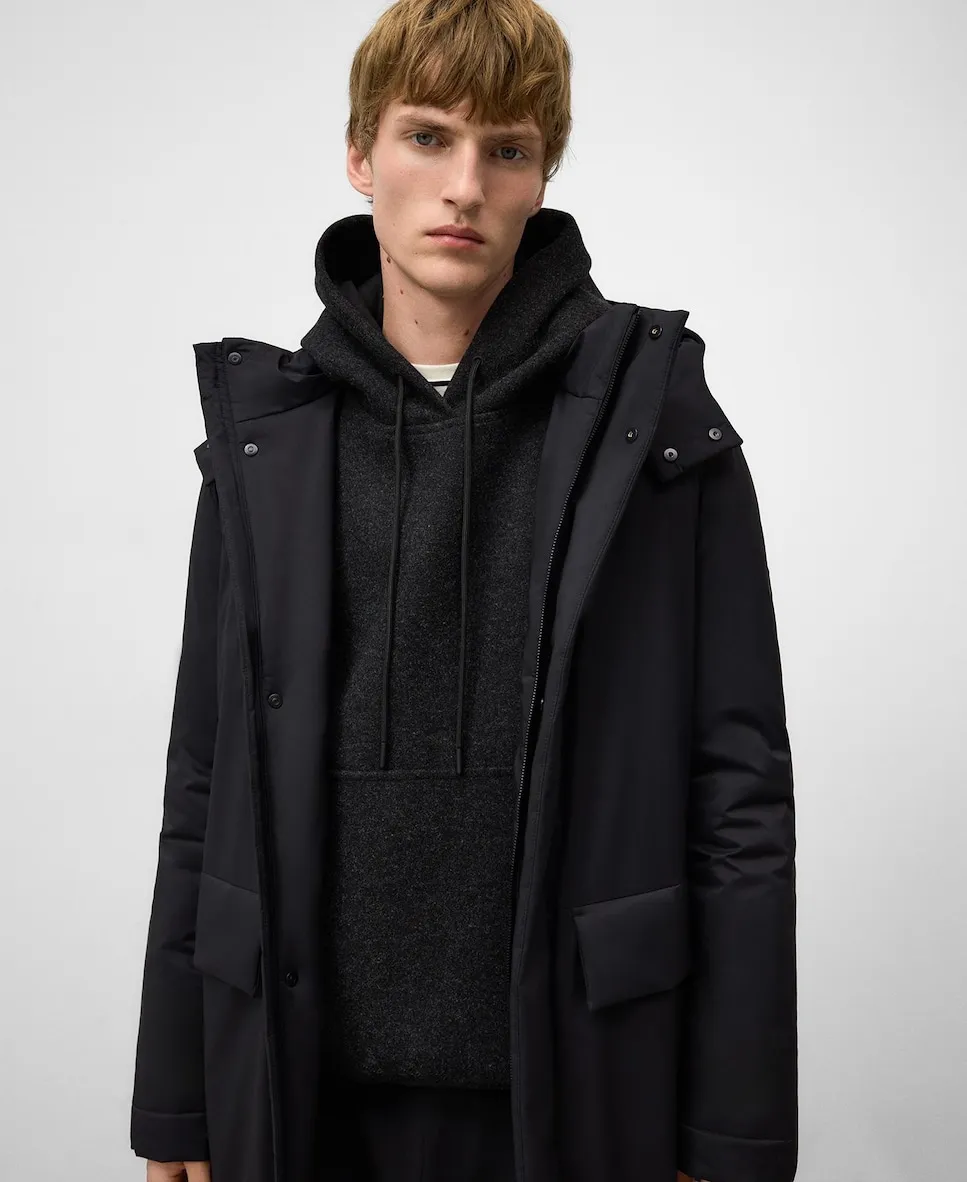 Мужская длинная парка с капюшоном Adolfo Dominguez, черный
Мужская длинная парка с капюшоном Adolfo Dominguez, черный