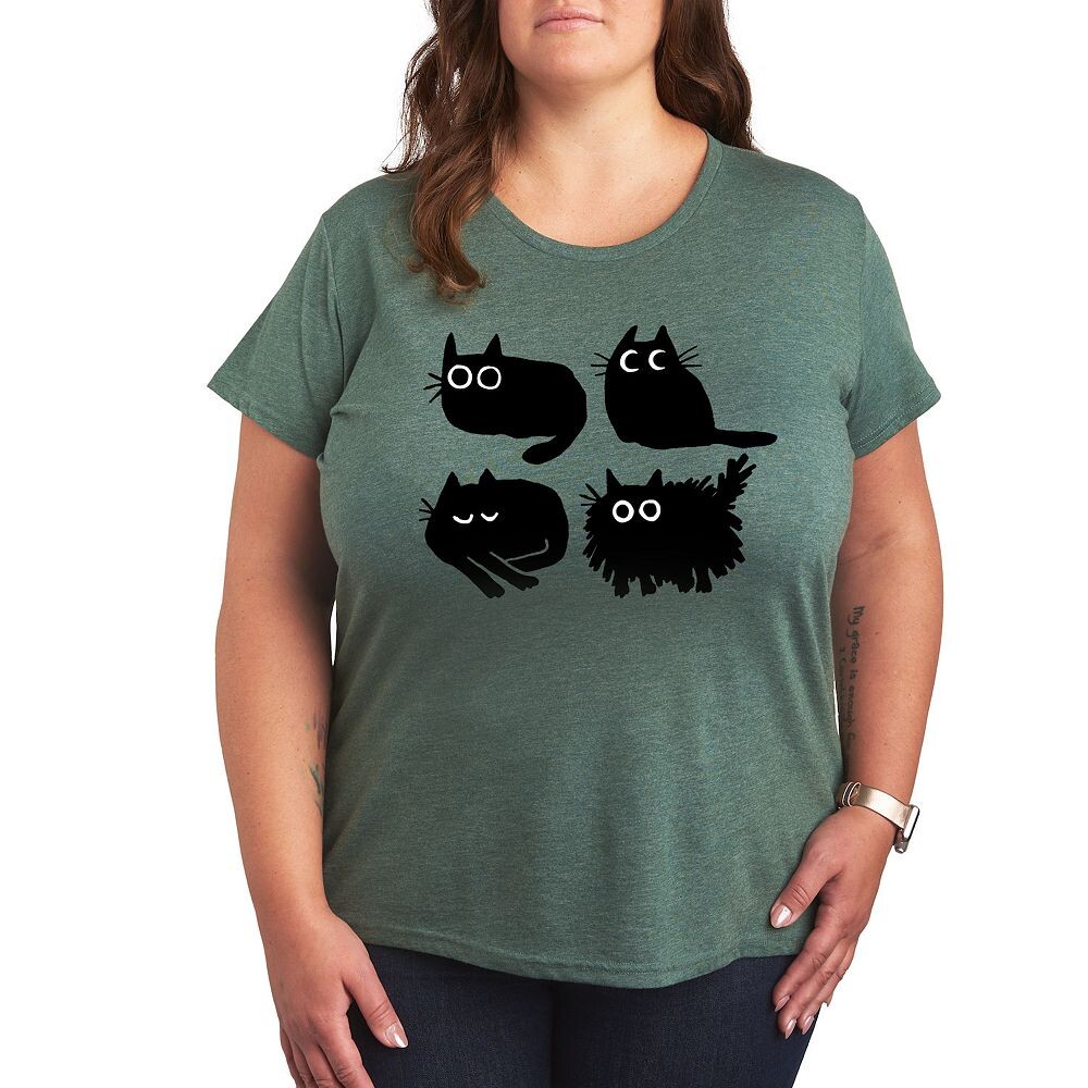 Футболка Plus с рисунком черных кошек Licensed Character, цвет Heather Green
Футболка Plus с рисунком черных кошек Licensed Character, цвет Heather Green