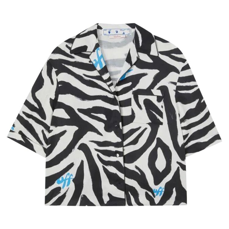 Рубашка Off-White Zebra Patterned Shirt, черный 
Рубашка Off-White Zebra Patterned Shirt, черный