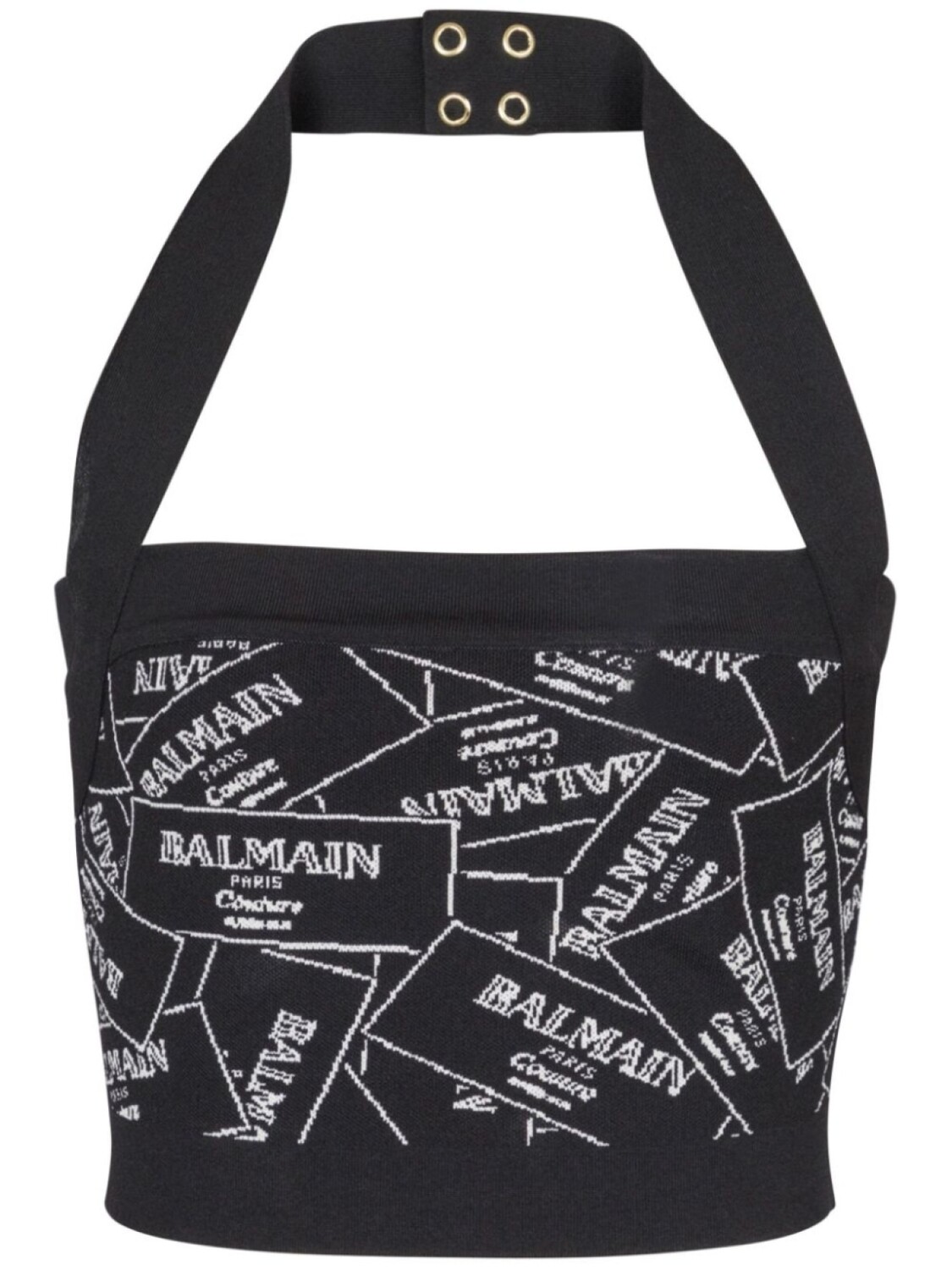 Топ с вырезом халтер Balmain, черный
Топ с вырезом халтер Balmain, черный