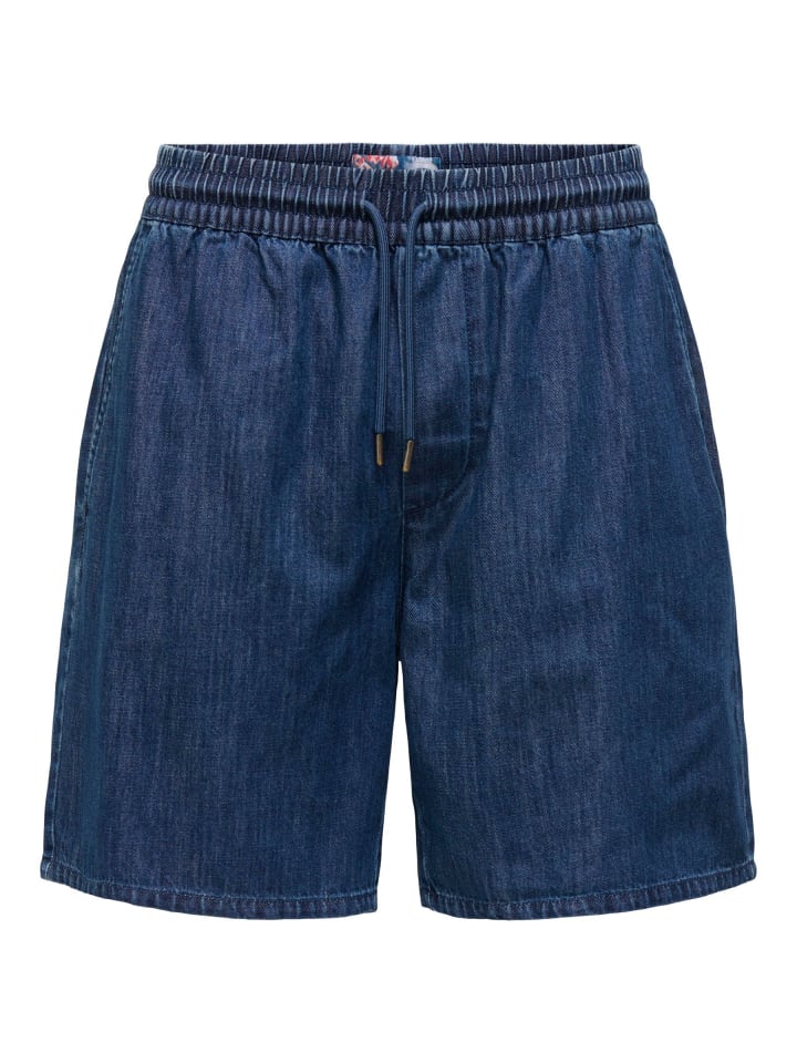 Джинсовые шорты ONLY & SONS, темно-синий деним
Джинсовые шорты ONLY & SONS, темно-синий деним