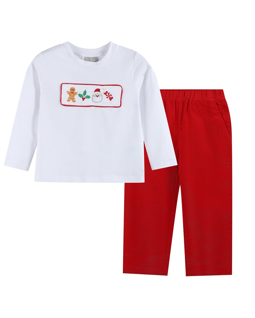 Комплект из рубашки Lil Cactus Christmas со сборками и вельветовых брюк, белый
Комплект из рубашки Lil Cactus Christmas со сборками и вельветовых брюк, белый