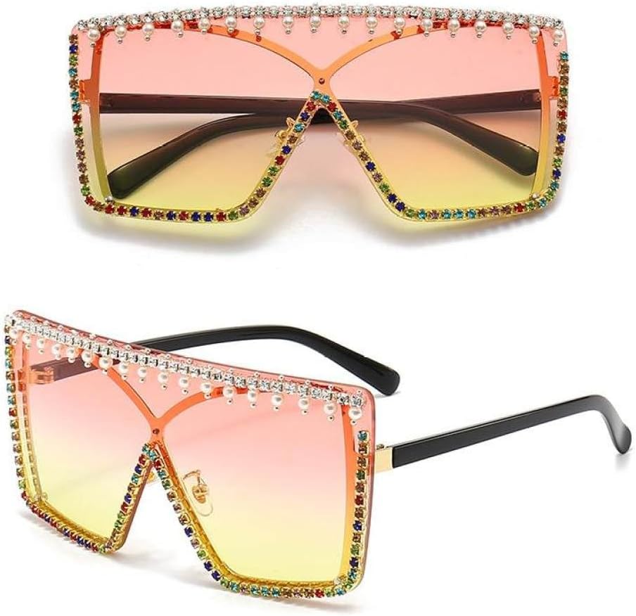 Винтажные большие квадратные солнцезащитные очки с бриллиантами для женщин, модные и роскошные солнцезащитные очки в крупной оправе, трендовые модели generic, Pink Yellow
Винтажные большие квадратные солнцезащитные очки с бриллиантами для женщин, модные и роскошные солнцезащитные очки в крупной оправе, трендовые модели generic, Pink Yellow