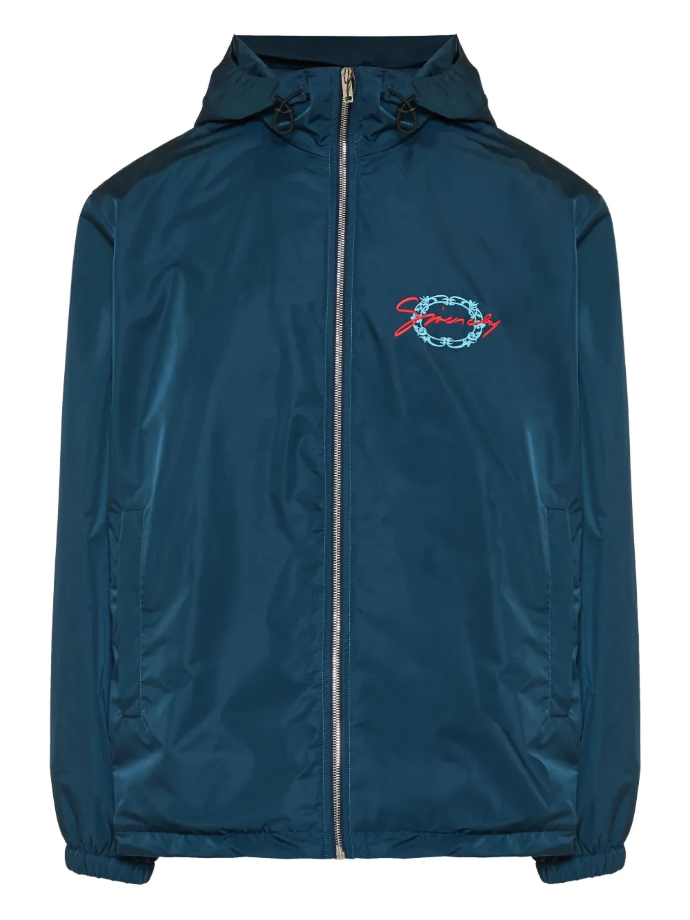 Куртка с капюшоном и вышитым логотипом Givenchy, синий 
Куртка с капюшоном и вышитым логотипом Givenchy, синий