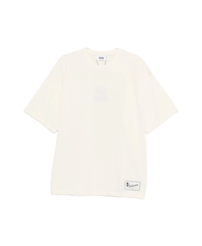 Бежевая футболка с короткими рукавами и нашивкой с логотипом Gcds, бежевый
Бежевая футболка с короткими рукавами и нашивкой с логотипом Gcds, бежевый