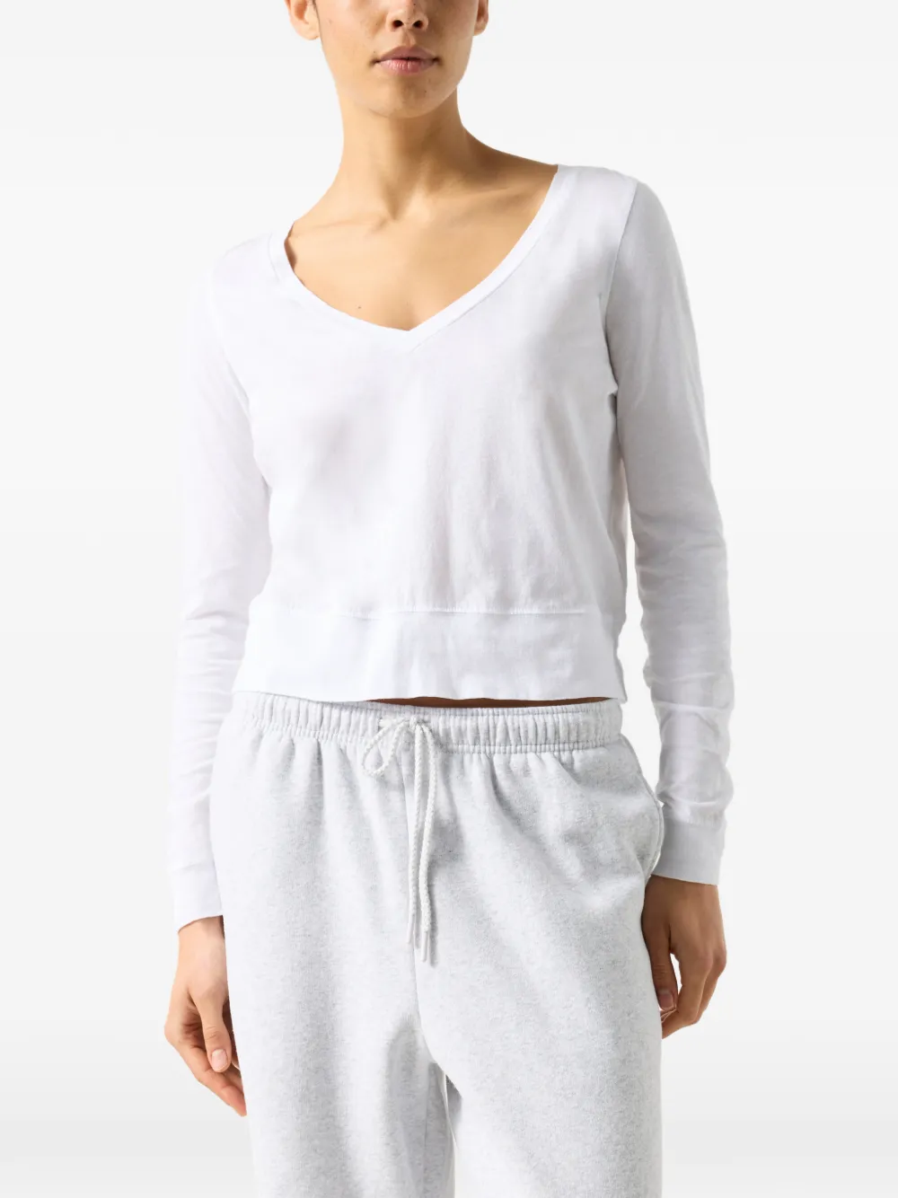 Футболка с длинными рукавами и V-образным вырезом American Vintage, белый
Футболка с длинными рукавами и V-образным вырезом American Vintage, белый