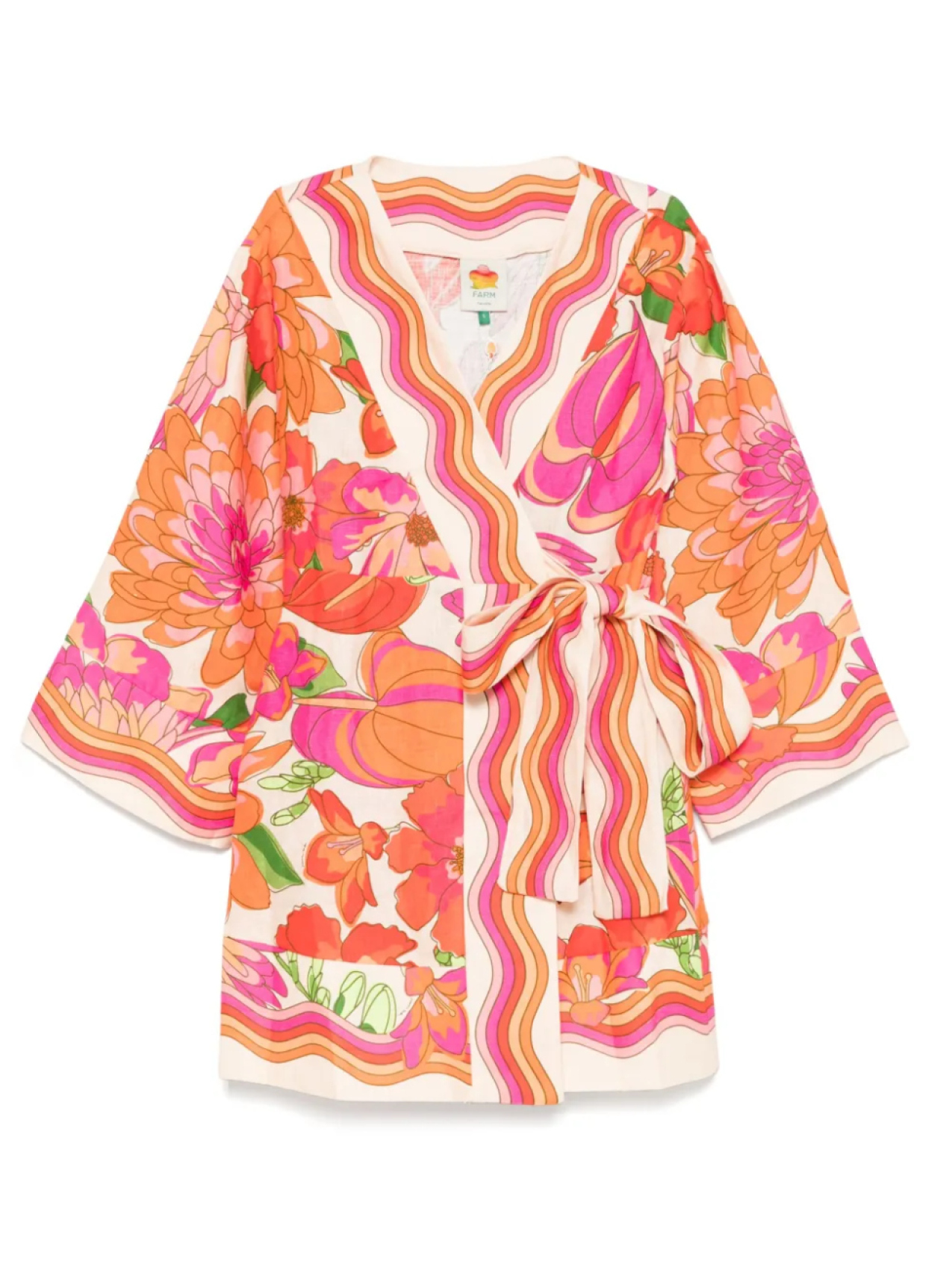 Льняное мини-платье FARM Rio, оранжевый 
Льняное мини-платье FARM Rio, оранжевый