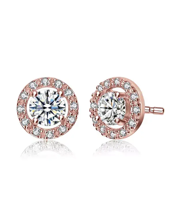 Элегантные серьги-гвоздики с ореолом из кубического циркония Rachel Glauber, pink
Элегантные серьги-гвоздики с ореолом из кубического циркония Rachel Glauber, pink