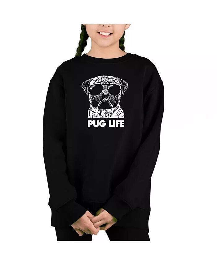 Pug Life — толстовка с круглым вырезом Big Girl's Word Art La Pop Art, синий
Pug Life — толстовка с круглым вырезом Big Girl's Word Art La Pop Art, синий