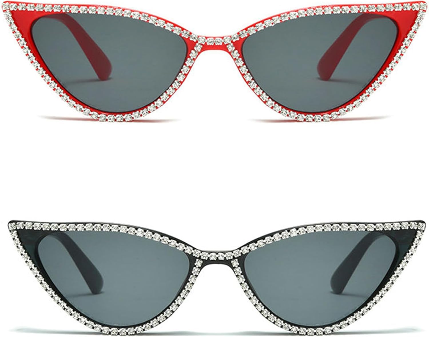 Willochra Роскошные маленькие солнцезащитные очки «кошачий глаз» со стразами для женщин, модные, с бриллиантовым блеском, для вечеринок, хрустальные, UV400, 2pcs-black&red
Willochra Роскошные маленькие солнцезащитные очки «кошачий глаз» со стразами для женщин, модные, с бриллиантовым блеском, для вечеринок, хрустальные, UV400, 2pcs-black&red