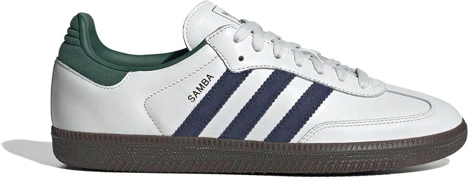 Мужские кроссовки adidas Samba OG, белый/черный/зеленый
Мужские кроссовки adidas Samba OG, белый/черный/зеленый