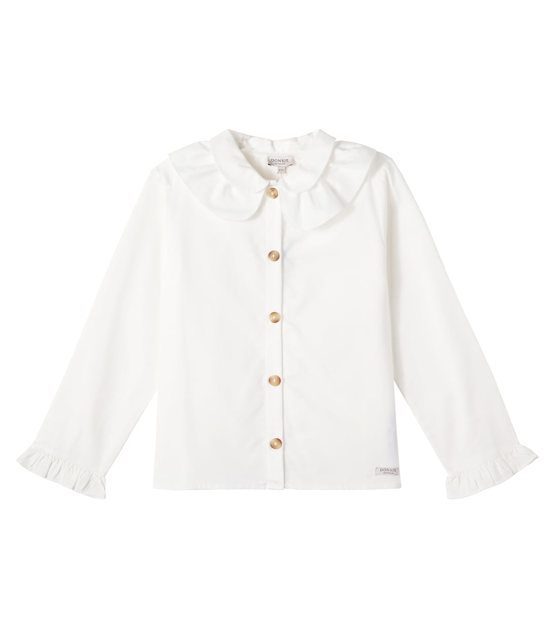 Хлопковая блузка с оборками Nien Donsje, белый
Хлопковая блузка с оборками Nien Donsje, белый