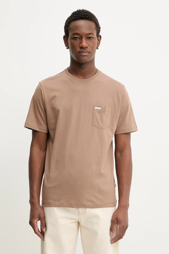 Хлопковая футболка Guess Jeans, коричневый
Хлопковая футболка Guess Jeans, коричневый